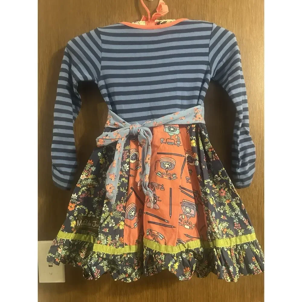 Matilda Jane size 4 dress long sleeve striped telephone pencil panel dress